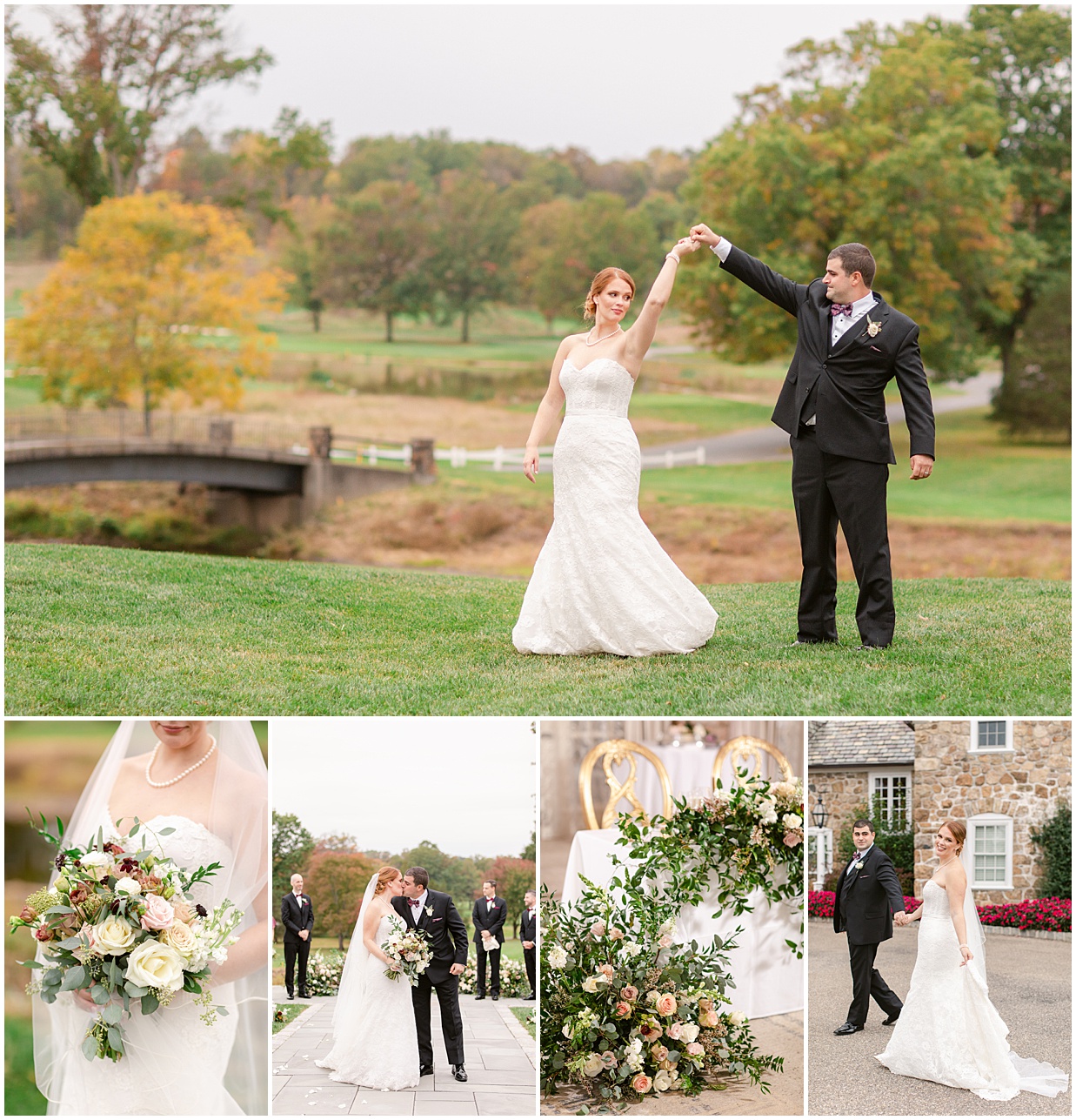 a fall wedding at Fiddler's Elbow Country Club