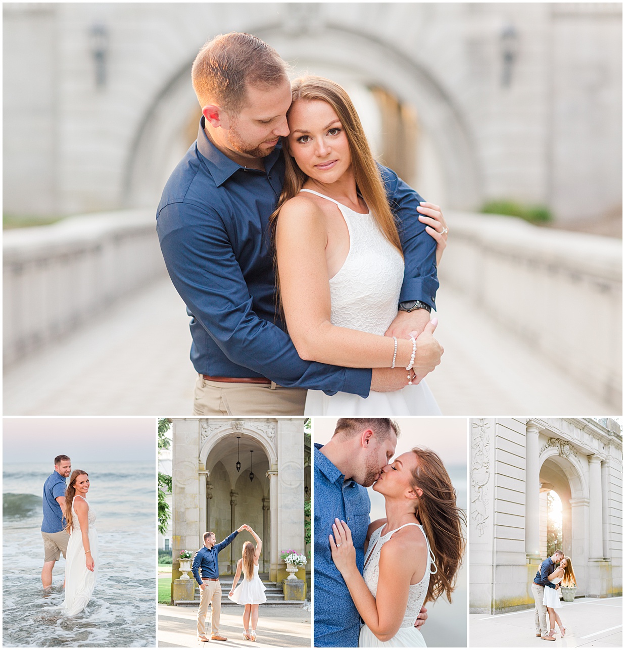 Summer Engagement session inspiration at Monmouth University by photographer Lauren Kearns