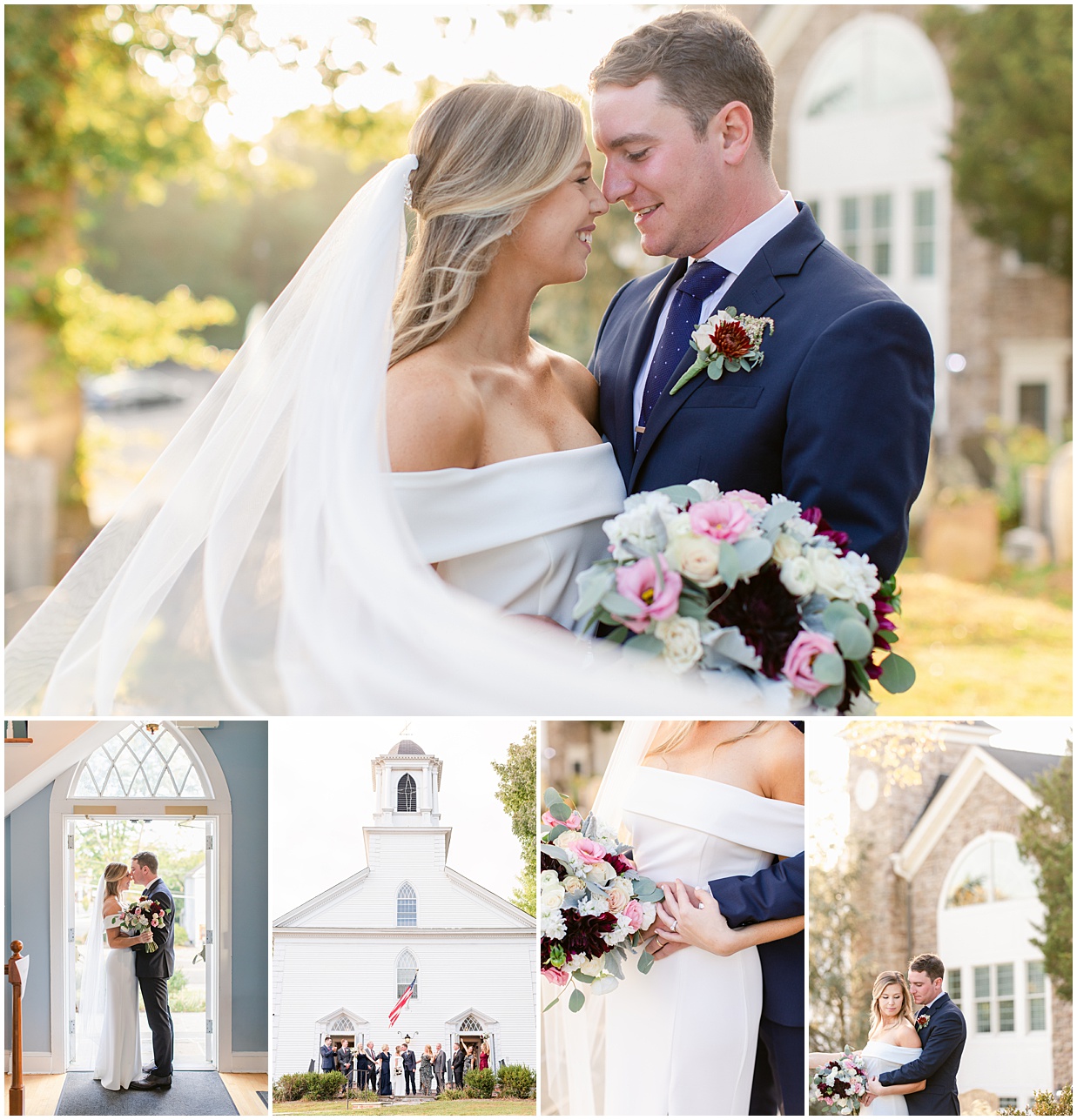 intimate church wedding in new providence new jersey