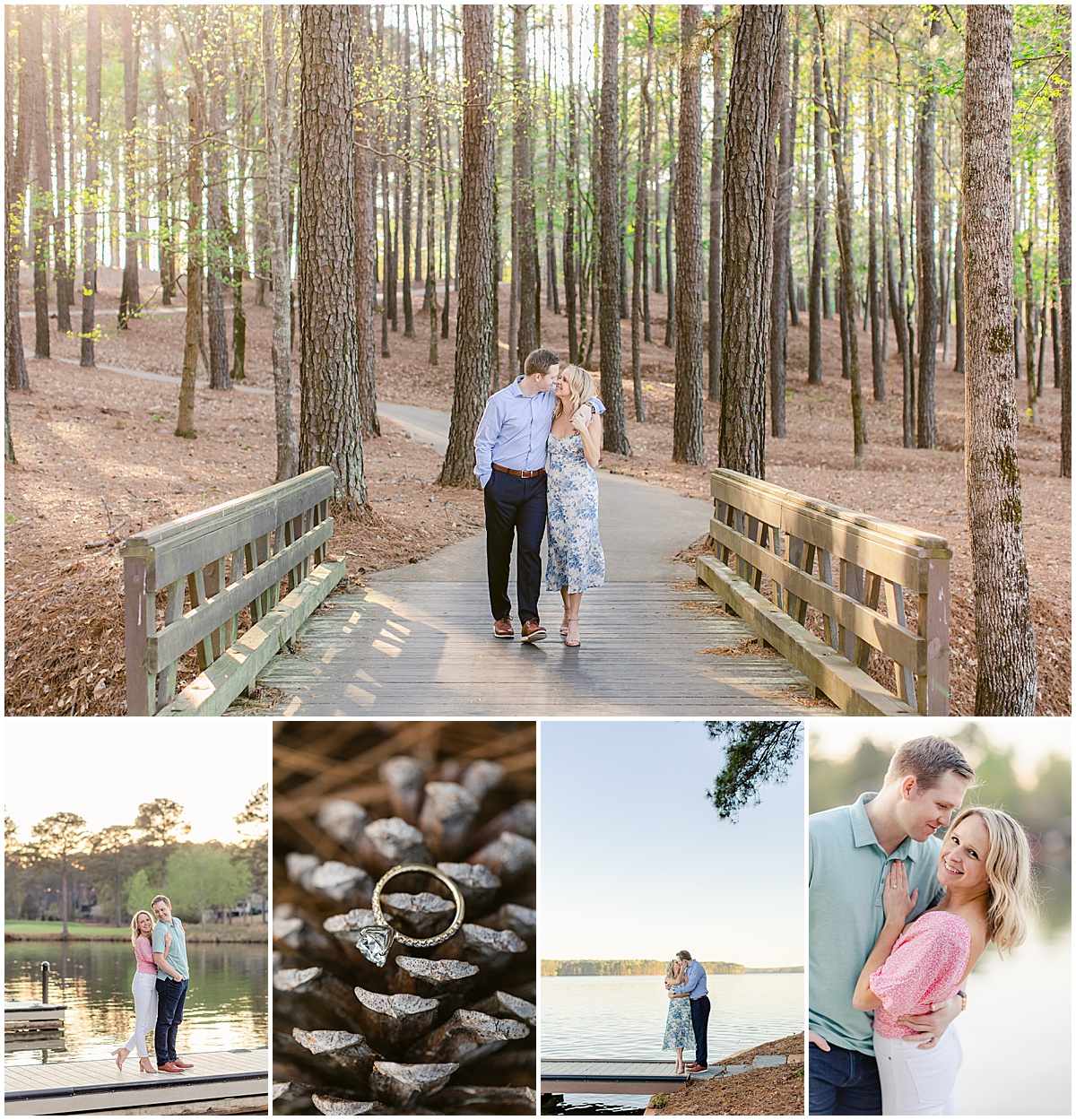 Engagement session in Georgia at Reynolds Lake Country Club